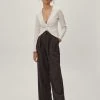 Twist Front Ribbed Longline Top