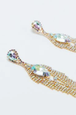 Embellished Drop Earring -Nasty Gal Sales Store Sales womens gold embellished drop earring 2