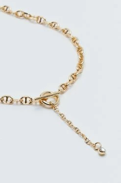 Jewel Drop Chain Link Necklace -Nasty Gal Sales Store Sales womens gold jewel drop chain link necklace 2