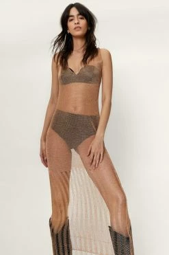 Metallic Yarn Knitted Maxi Dress 7 Metallic Yarn Knitted Maxi Dress -Nasty Gal Sales Store Sales womens gold metallic yarn knitted maxi dress 3