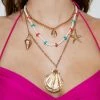 Recycled Sea Shell Layered Detail Necklace