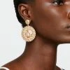 Sun Charm Drop Earrings