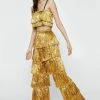 Tinsel Fringed Tiered Pants