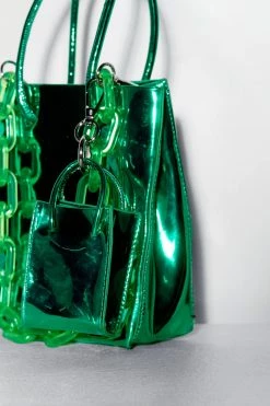 Chunky Chain Mini Duo Bag -Nasty Gal Sales Store Sales womens green chunky chain mini duo bag 2
