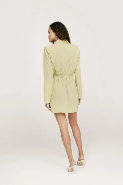 Cut Out Button Detail Mini Blazer Dress -Nasty Gal Sales Store Sales womens green cut out button detail mini blazer dress 2