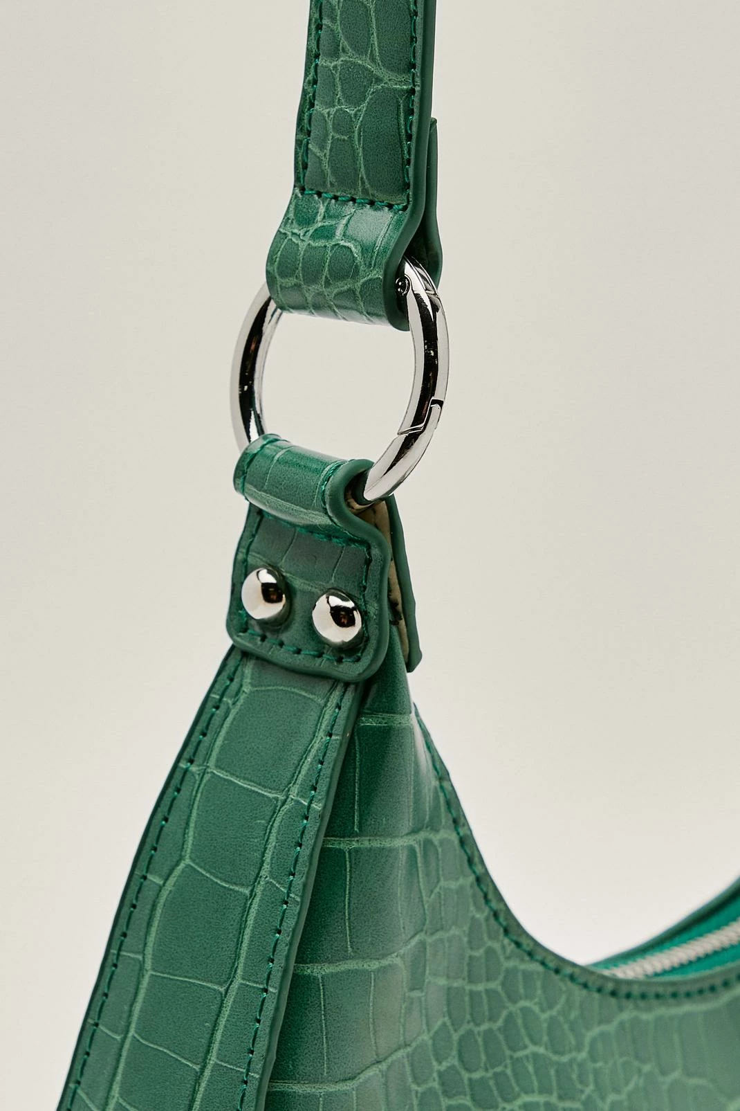 Faux Leather Croc Structured Shoulder Bag 6 Faux Leather Croc Structured Shoulder Bag - Image 6