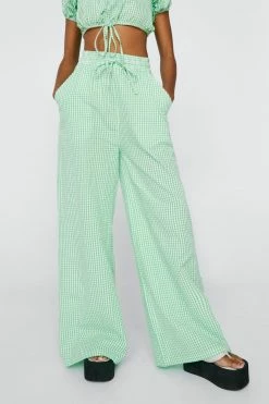 Alternative view of Gingham Elasticated Wide Leg Pants