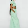 Gingham Elasticated Wide Leg Pants