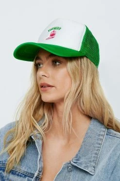 Howdy Western Boots Embroidery Trucker Hat -Nasty Gal Sales Store Sales womens green howdy western boots embroidery trucker hat 3