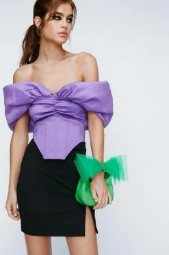 Oversized Bow Wristlet Grab Bag