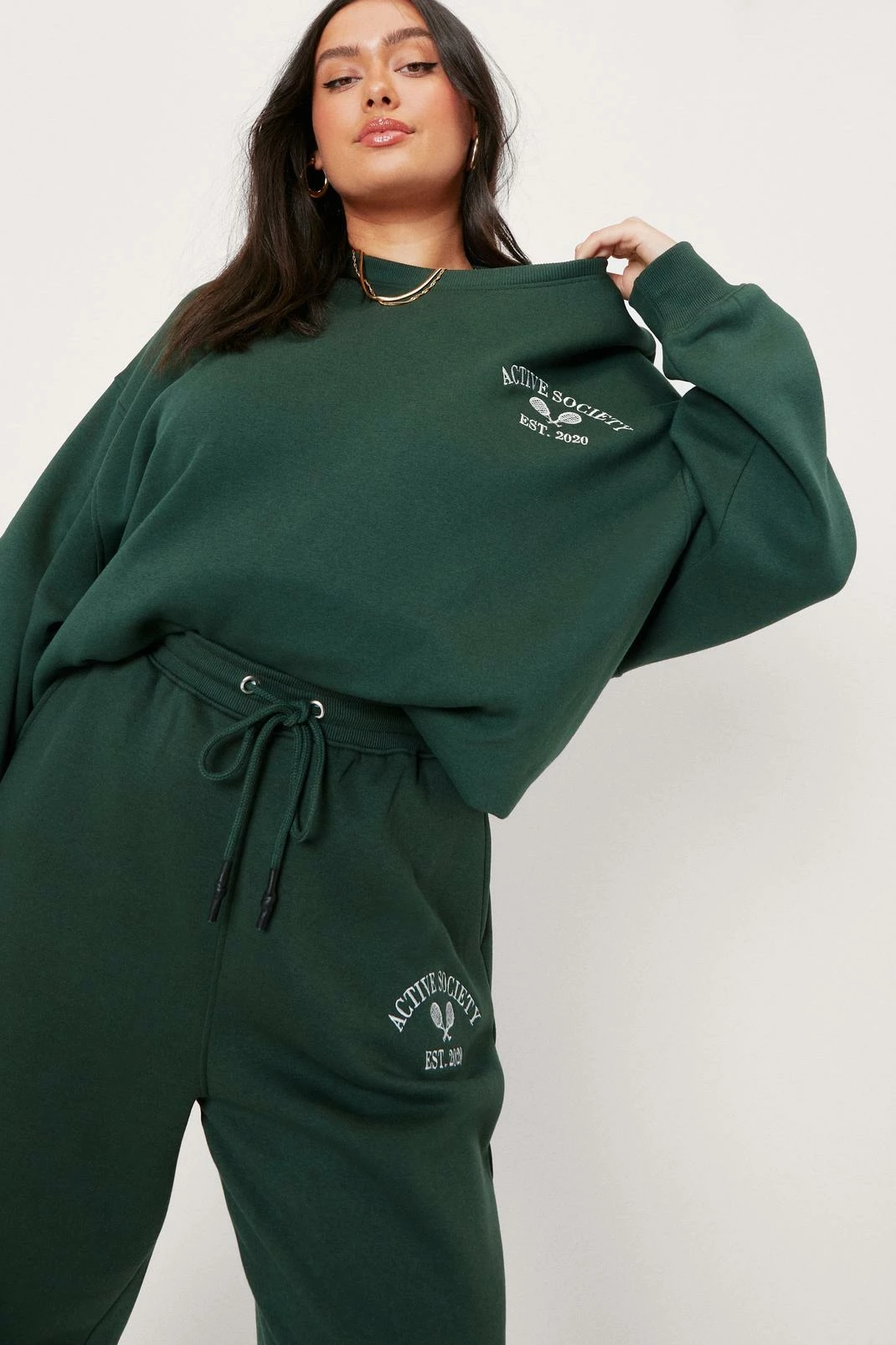 Plus Size Active Society Embroidered Sweatshirt 5 Plus Size Active Society Embroidered Sweatshirt - Image 5