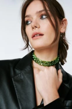 Recycled Metallic Chain Necklace