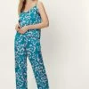 Satin Floral Cami Pants Pajama Set