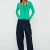 Square Neck Long Sleeve Top