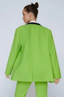 Tailored Color Block Blazer 6 Tailored Color Block Blazer -Nasty Gal Sales Store Sales womens green tailored color block blazer 2