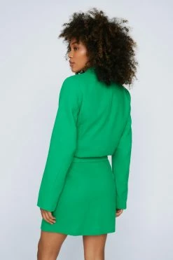 Tailored Linen Pelmet Mini Skirt -Nasty Gal Sales Store Sales womens green tailored linen pelmet mini skirt 2
