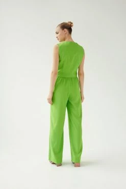 Twill Tailored Straight Leg Pants -Nasty Gal Sales Store Sales womens green twill tailored straight leg pants 2