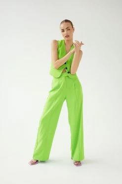 Twill Tailored Straight Leg Pants -Nasty Gal Sales Store Sales womens green twill tailored straight leg pants
