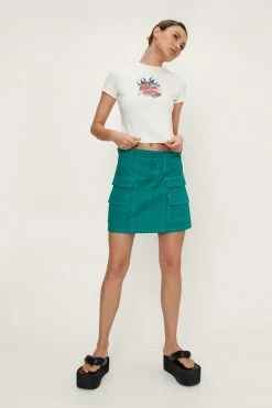 Waist Detail Cargo Mini Skirt 10 Waist Detail Cargo Mini Skirt -Nasty Gal Sales Store Sales womens green waist detail cargo mini skirt