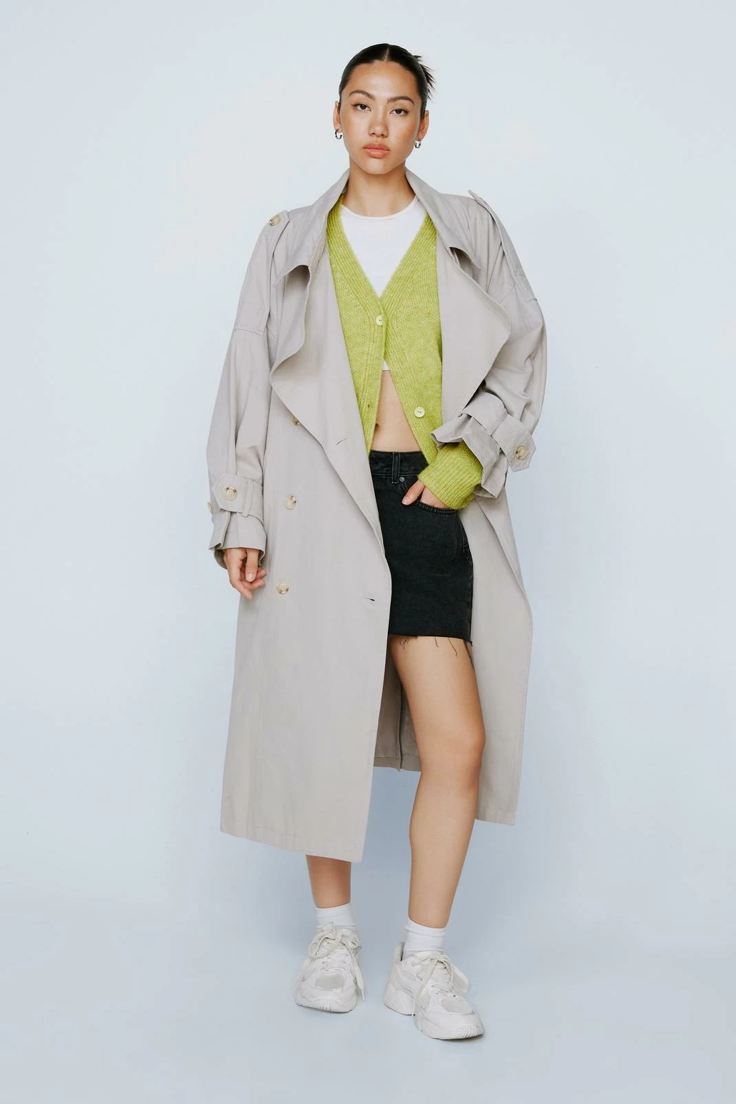 Belted Oversized Double Breasted Trench Coat 10 Belted Oversized Double Breasted Trench Coat - Image 10