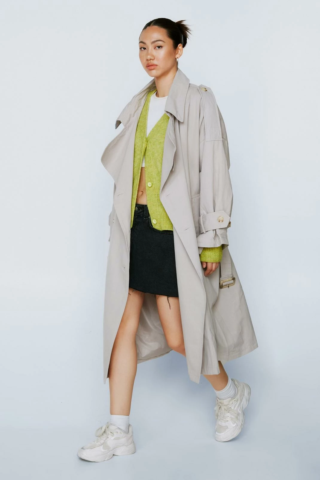 Belted Oversized Double Breasted Trench Coat 7 Belted Oversized Double Breasted Trench Coat - Image 7