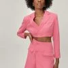High Waisted Asymmetric Mini Skirt