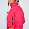 Cropped Puffer Zip Through Jacket