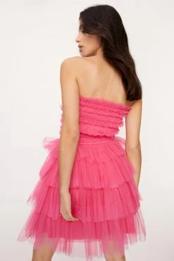 Tulle Layered Mini Cocktail Dress -Nasty Gal Sales Store Sales womens hot20pink tulle layehot20pink mini cocktail dress 5