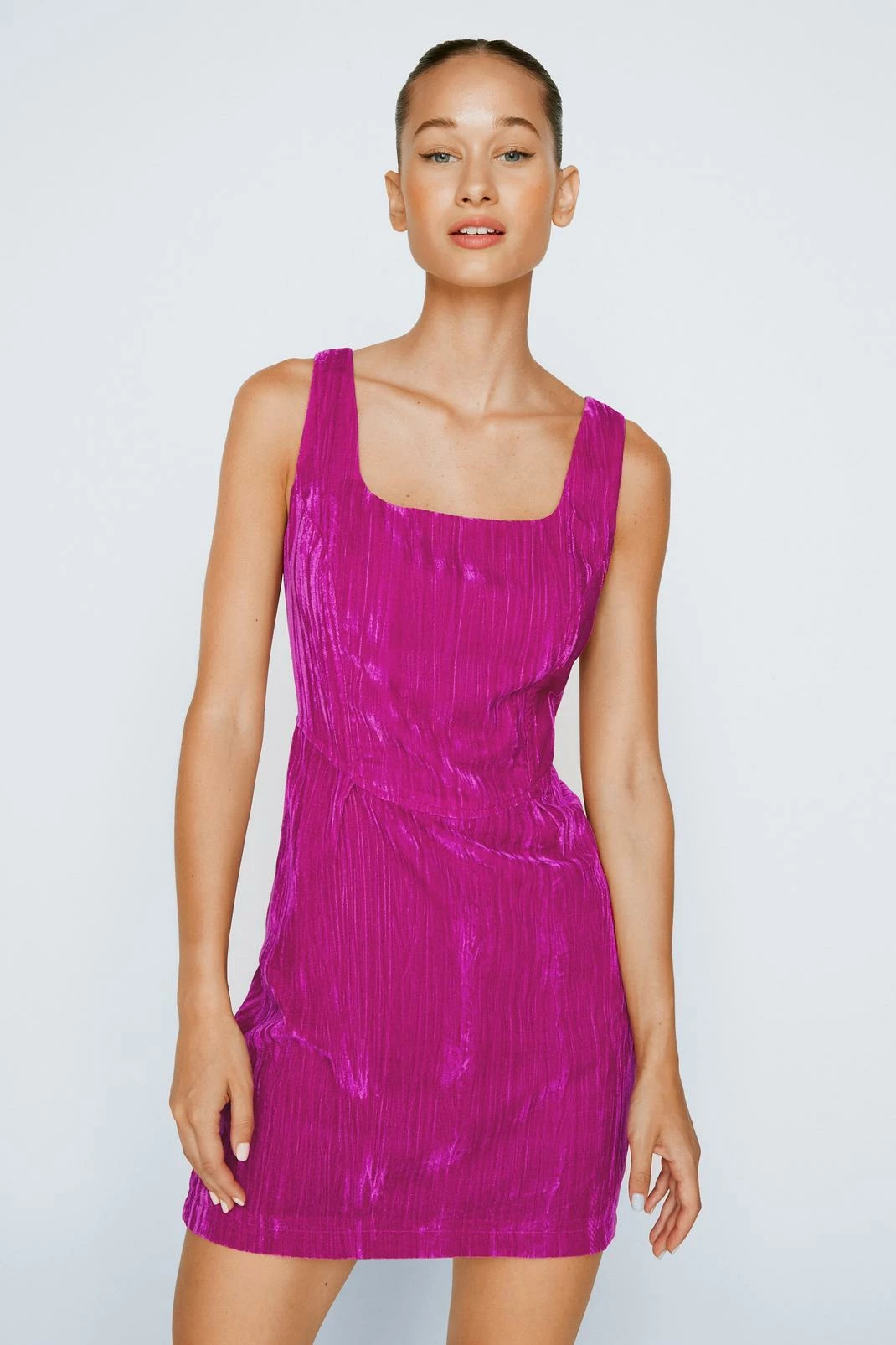 Velvet Tailored Square Neck Mini Dress 4 Velvet Tailored Square Neck Mini Dress - Image 4