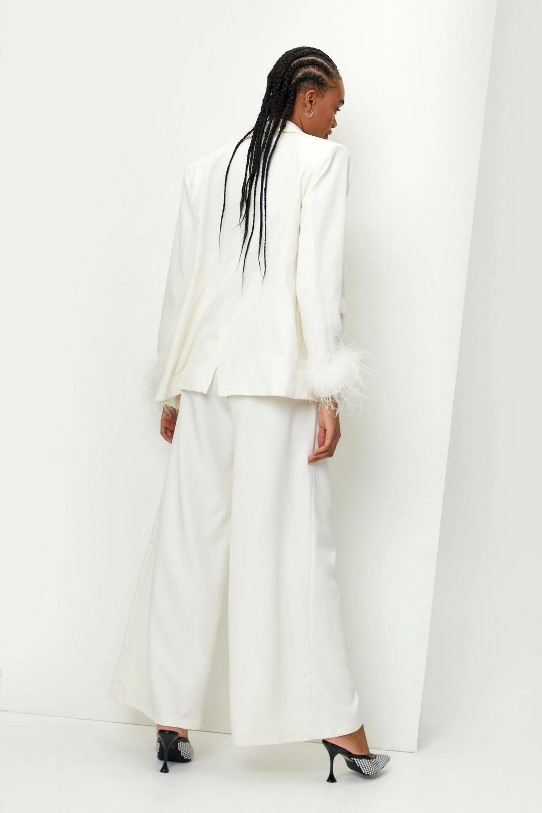 Pleated Wide Leg Belted Suit Pants 3 Pleated Wide Leg Belted Suit Pants - Image 3