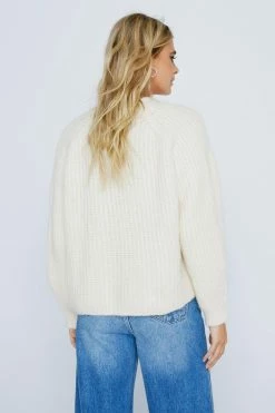 Premium Wool Oversized Button Front Cardigan -Nasty Gal Sales Store Sales womens ivory premium wool oversized button front cardigan 2