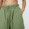 Boyfriend Oversized Pull Waist Detail Cotton Shorts