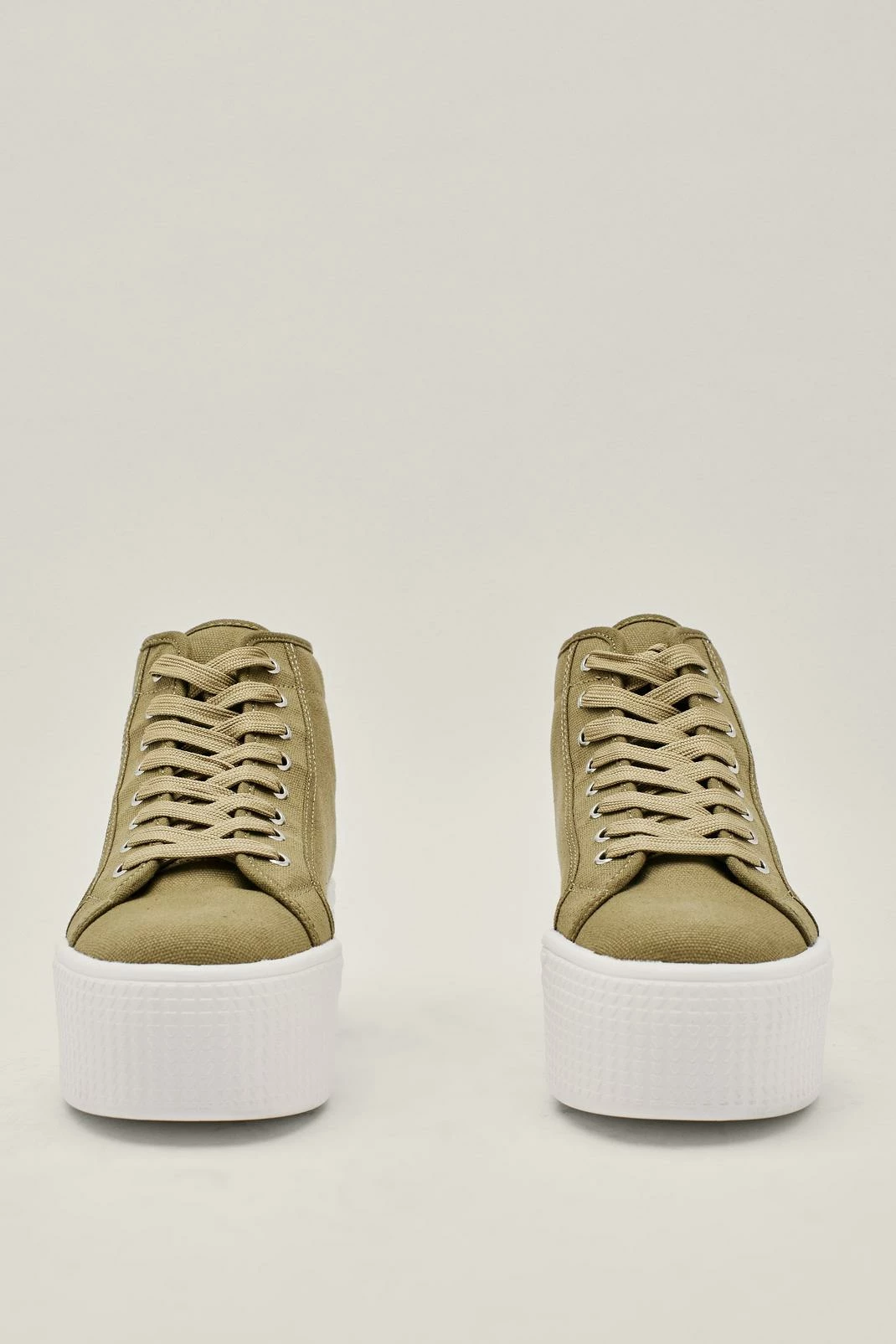 High Top Flatform Lace Up Canvas Sneakers 1 High Top Flatform Lace Up Canvas Sneakers