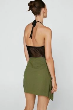 High Waisted Wrap Cargo Skirt -Nasty Gal Sales Store Sales womens khaki high waisted wrap cargo skirt 2