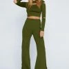 Knitted Flare Two Piece Set Pants