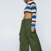 Super Wide Leg Nylon Cargo Pants