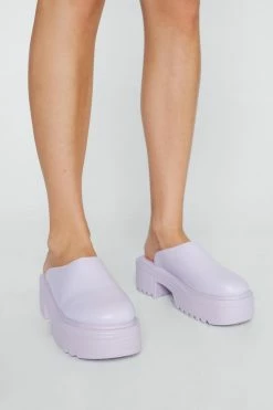 Closed Toe Cleated Clog Mules