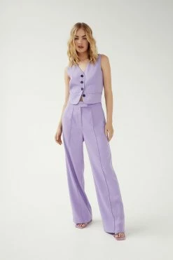 Cropped Tailored Single Breasted Vest 29 Cropped Tailored Single Breasted Vest -Nasty Gal Sales Store Sales womens lilac cropped tailored single breasted vest 1