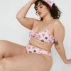 Plus Size Recycled Palm Print Bikini 3 Piece Set