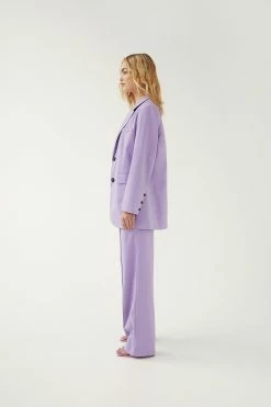 Twill Tailored Straight Leg Pants -Nasty Gal Sales Store Sales womens lilac twill tailored straight leg pants 1