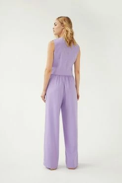 Twill Tailored Straight Leg Pants -Nasty Gal Sales Store Sales womens lilac twill tailored straight leg pants 2