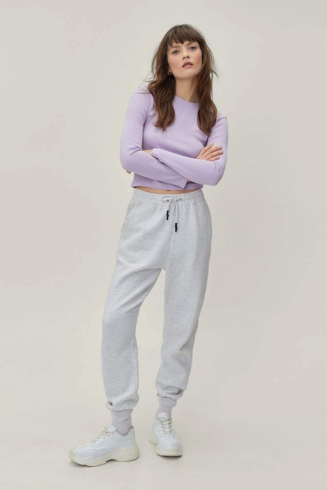 Waffle Crew Neck Long Sleeve Top 2 Waffle Crew Neck Long Sleeve Top - Image 2
