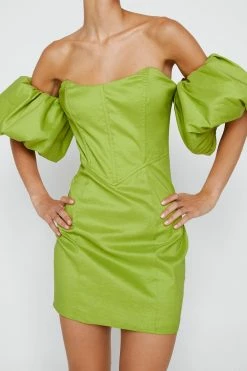 Bardot Taffeta Mini Dress 11 Bardot Taffeta Mini Dress -Nasty Gal Sales Store Sales womens lime bardot taffeta mini dress 1