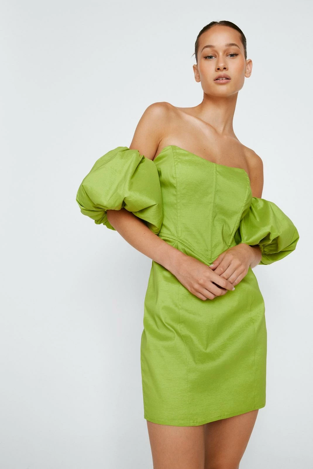 Bardot Taffeta Mini Dress 4 Bardot Taffeta Mini Dress - Image 4