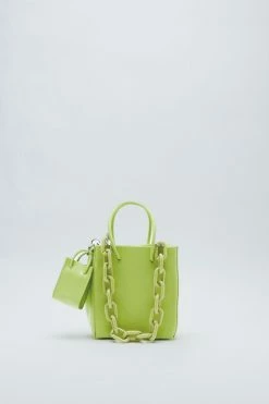 Alternative view of Faux Leather Chain Detail Bag