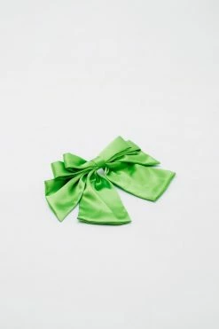 Satin Bow Hair Clip 11 Satin Bow Hair Clip -Nasty Gal Sales Store Sales womens lime satin bow hair clip 1