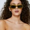 Square Glitter Frame Sunglasses
