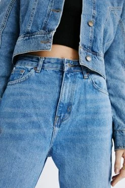 Organic Cotton Straight Leg Denim Jeans -Nasty Gal Sales Store Sales womens mid20blue organic cotton straight leg denim jeans 1