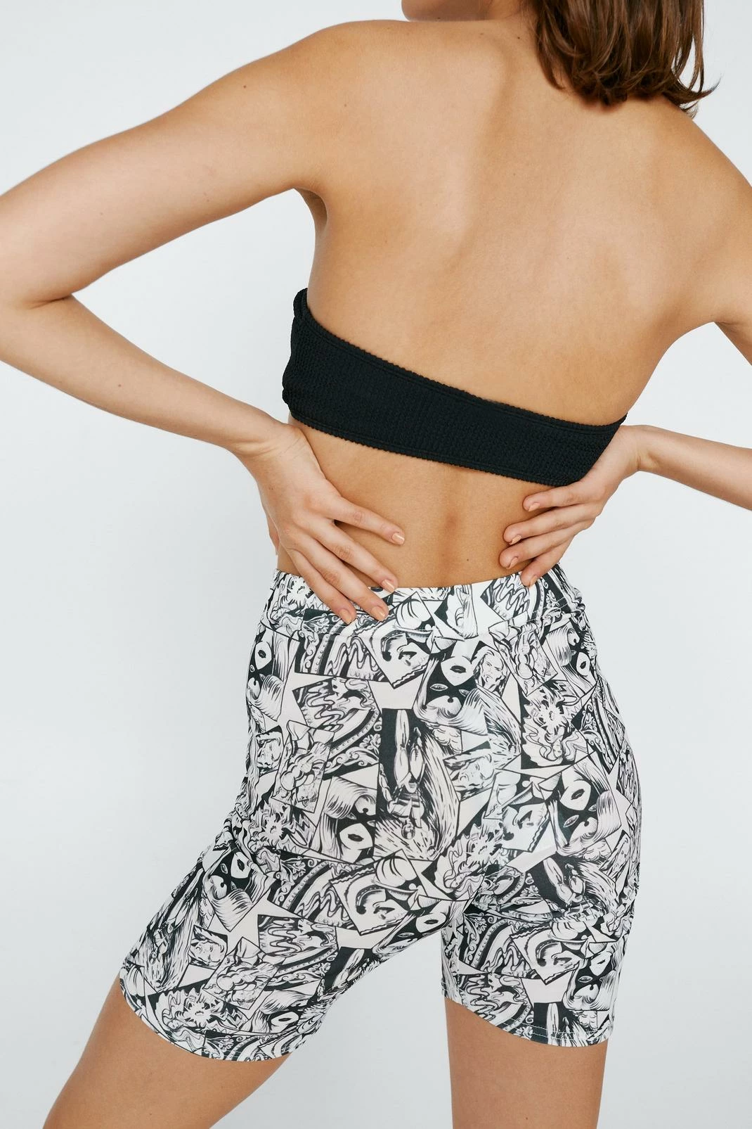 Cartoon Printed Biker Short 3 Cartoon Printed Biker Short - Image 3