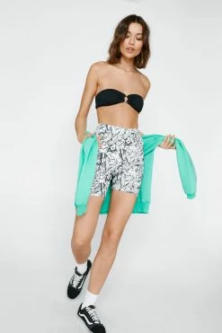 Cartoon Printed Biker Short